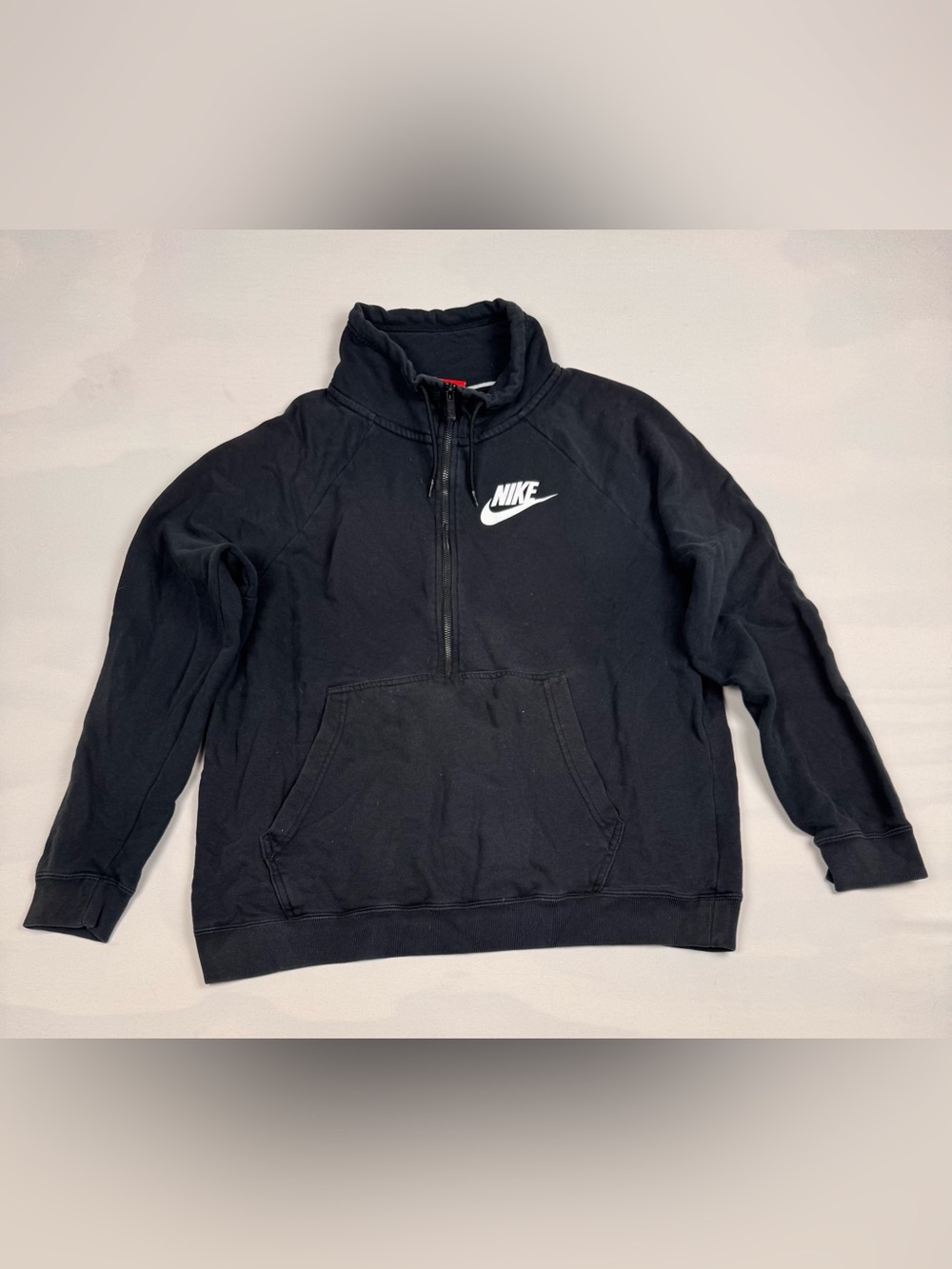 Nike Half Zip Mock Neck Sweater Black Women’s L